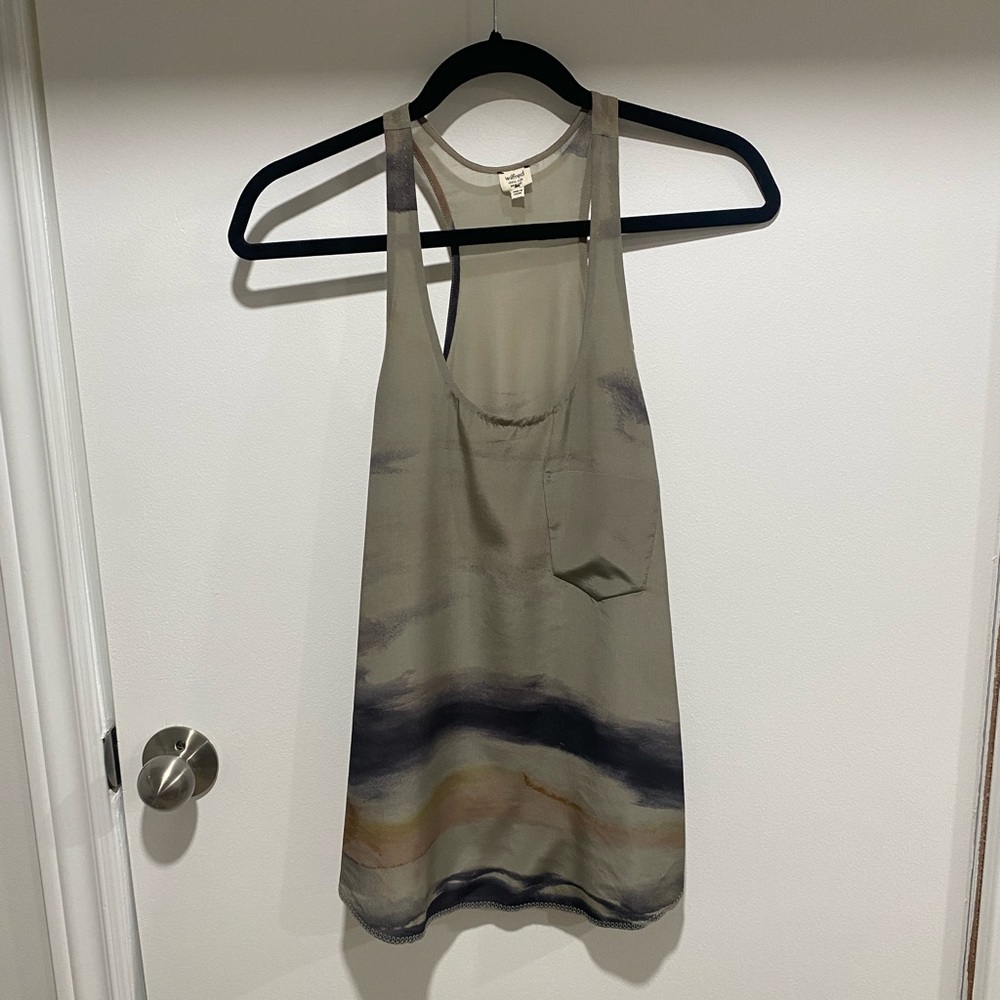 100% silk tank top